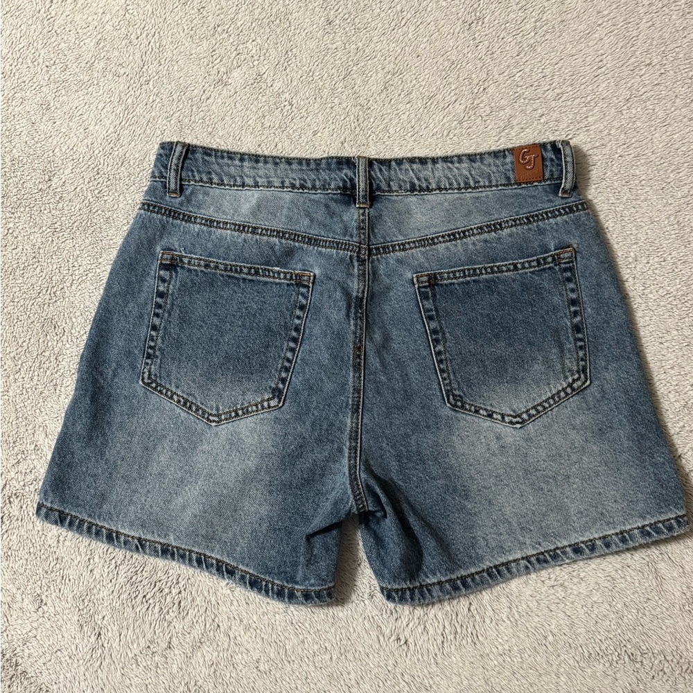 GOGO High Waist Blue Denim Shorts - Picture 3 of 9